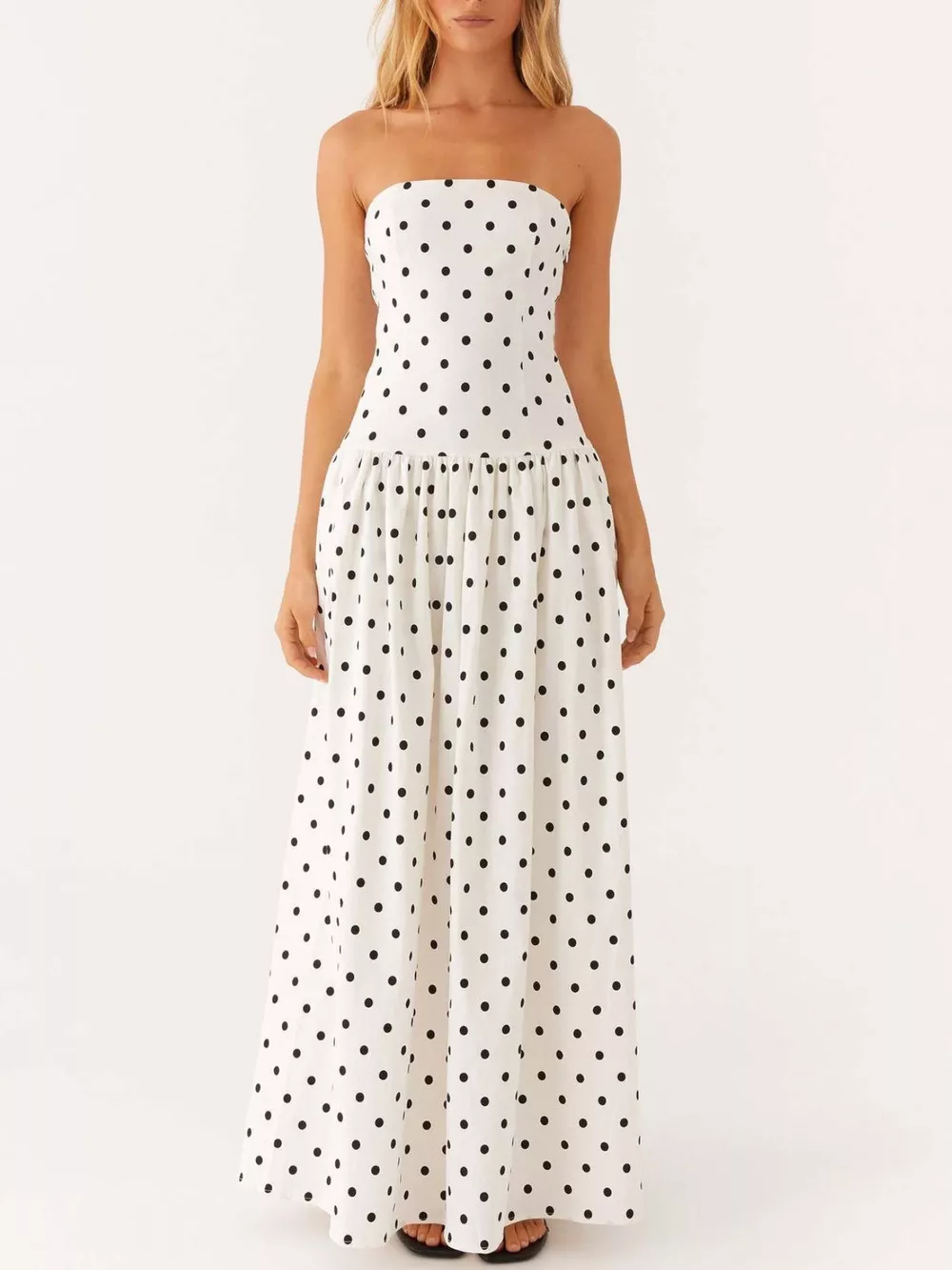 Ruched Printed Tube Maxi Dress, image 12