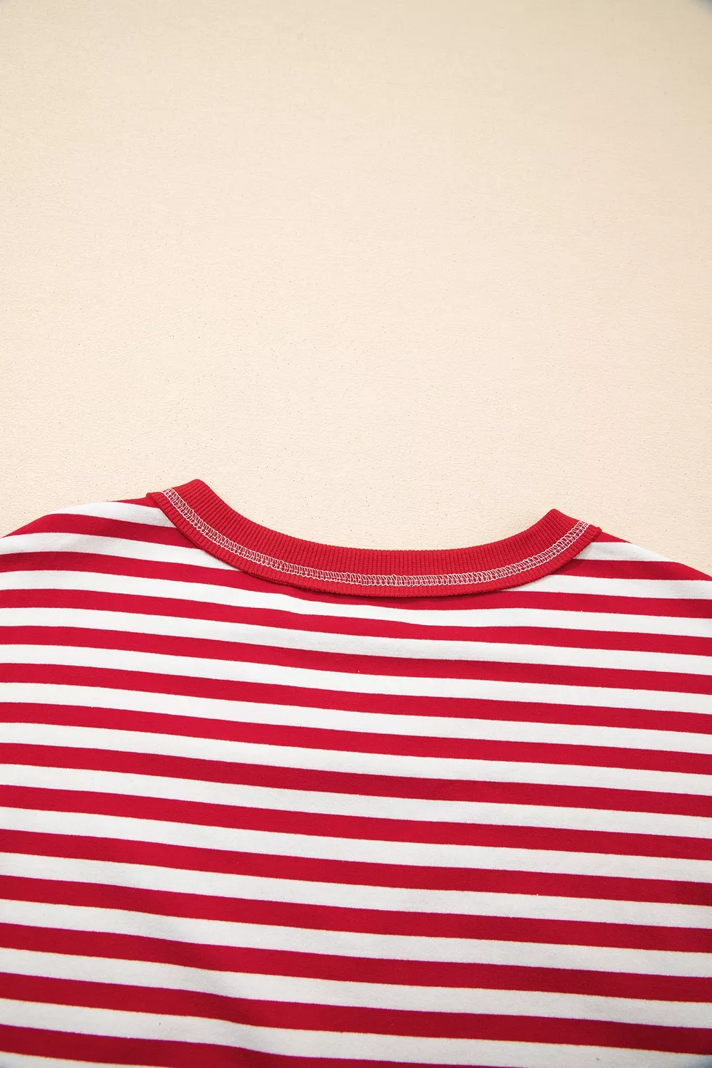 Striped Long Sleeve Casual Sweatshirt, image 10