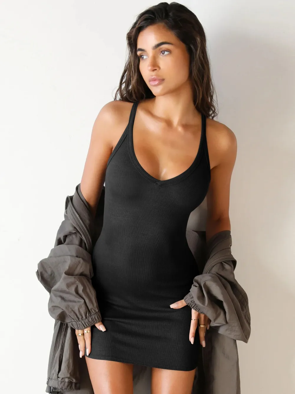 Scoop Neck Wide Strap Mini Dress, image 14