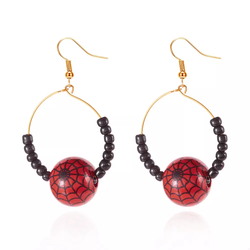 18K Gold-Plated Halloween Bead Earrings, image 6