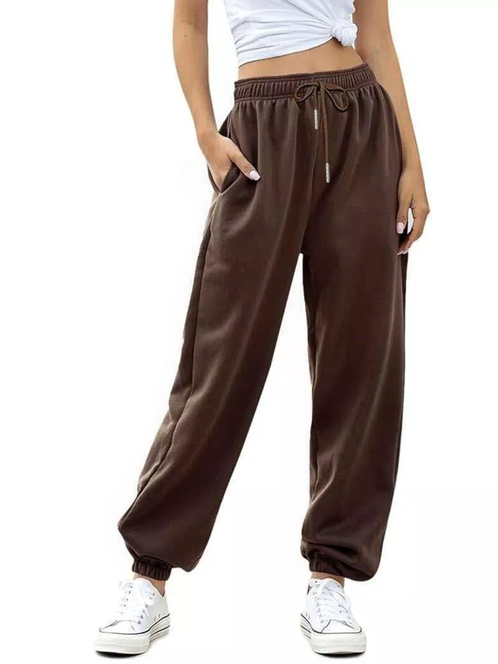 Loose Fit Drawstring Joggers, image 5