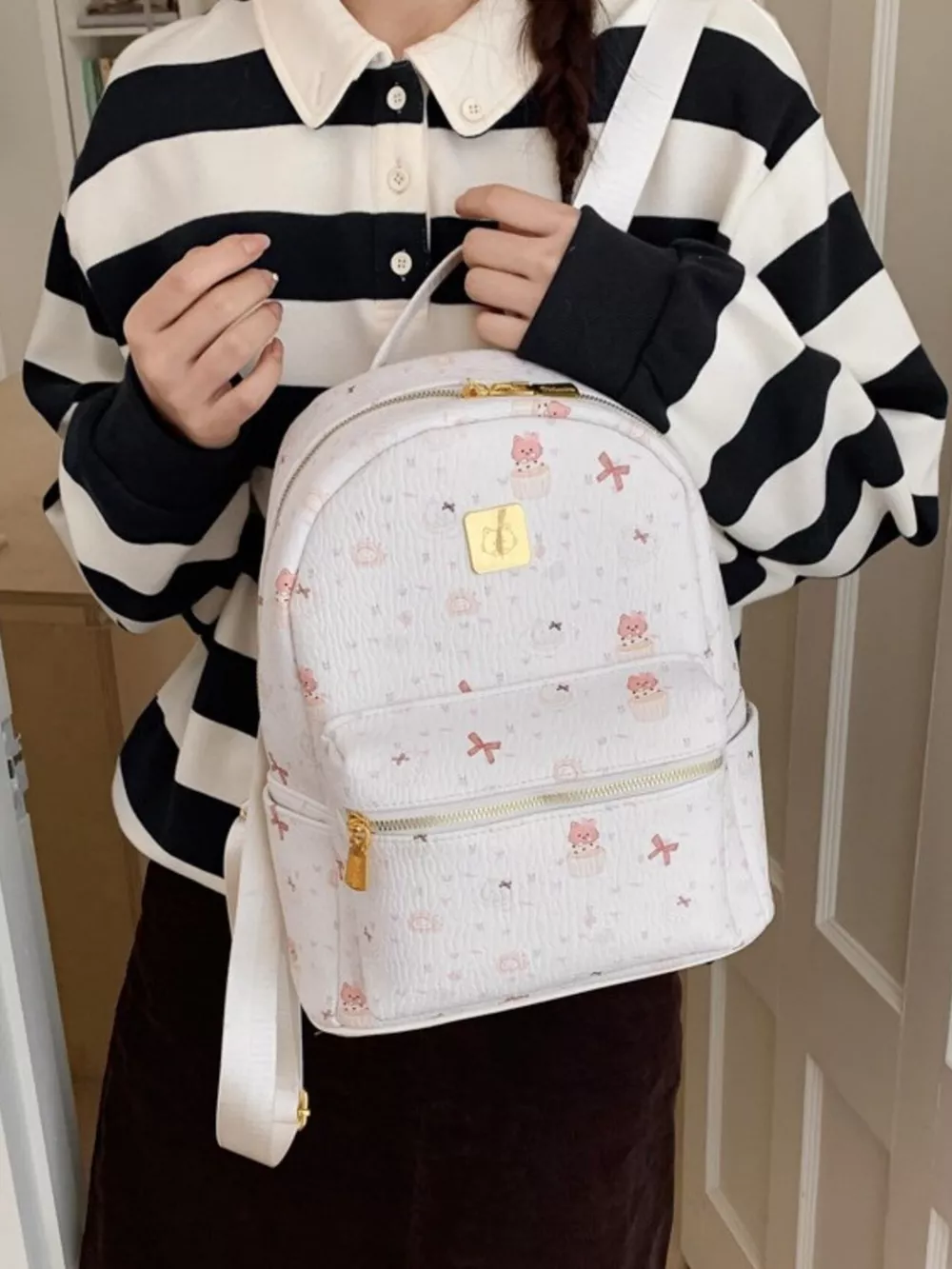 Patterned Lightweight Backpack Bag, image 4