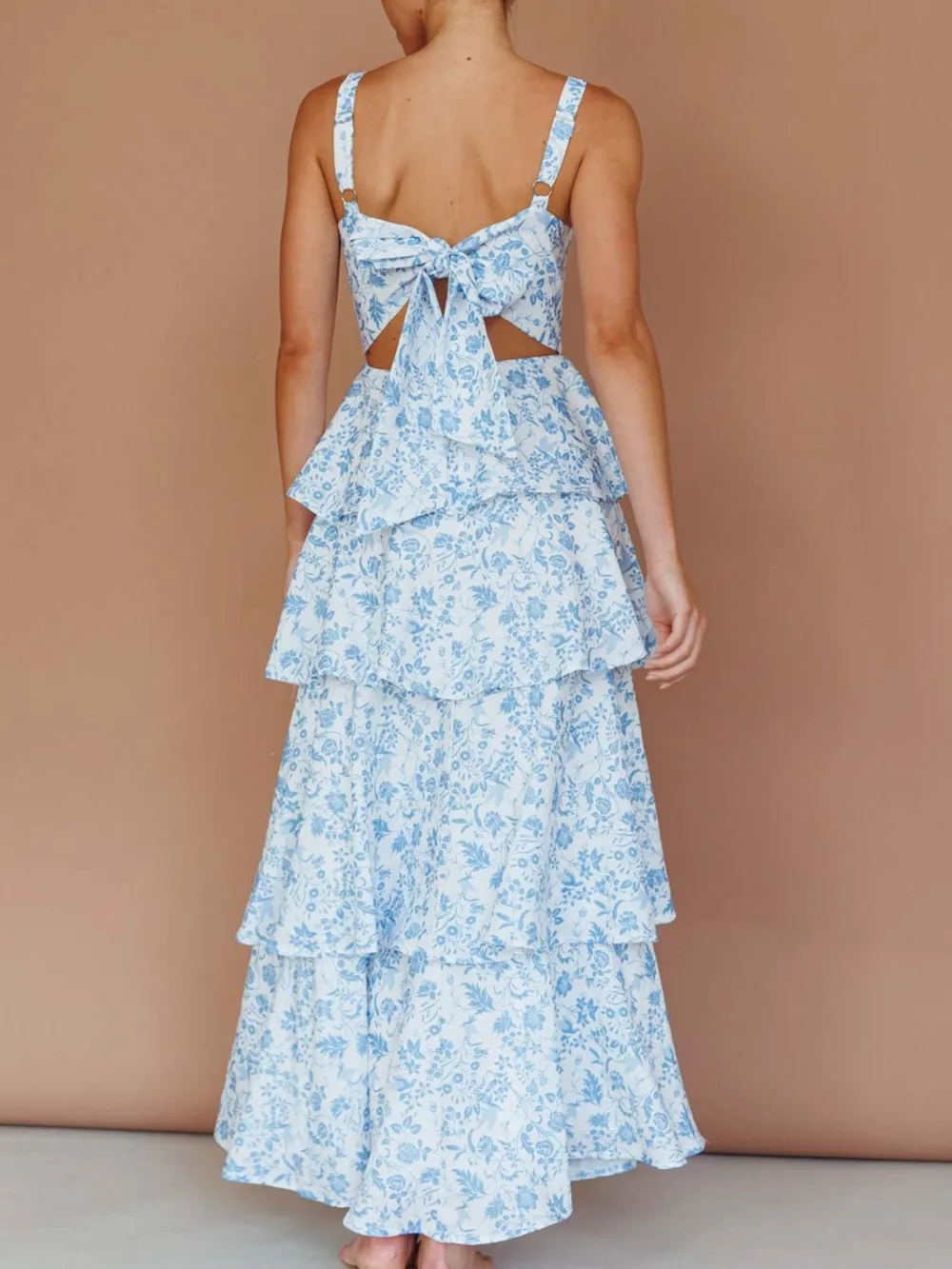 Floral Layered Ruffle Maxi Dress, image 13