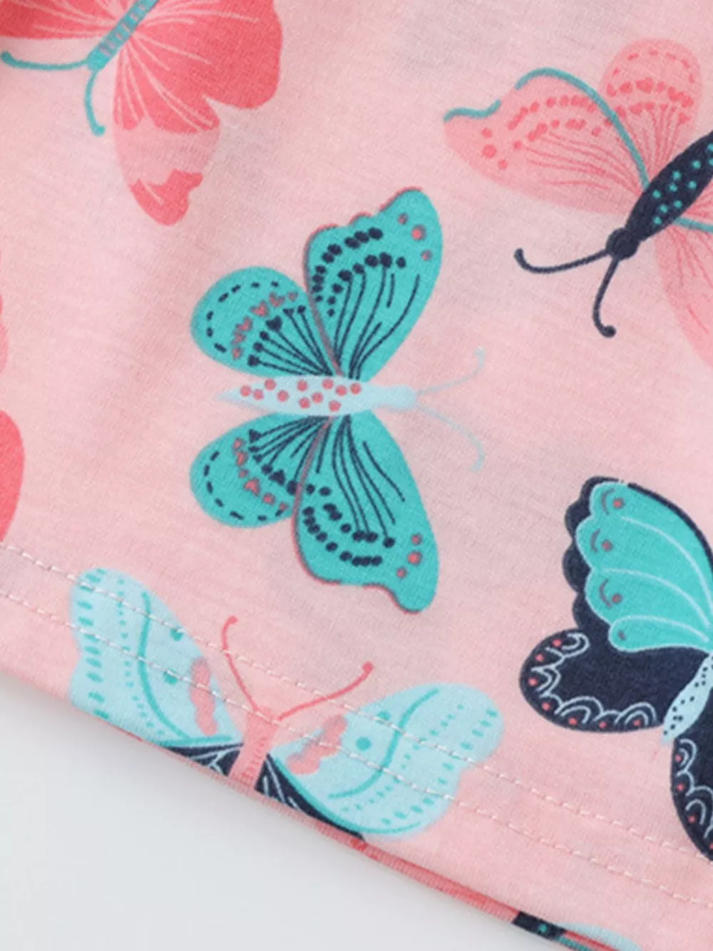 Children's Butterfly Print Ruffle Sleeve Dress, image 4