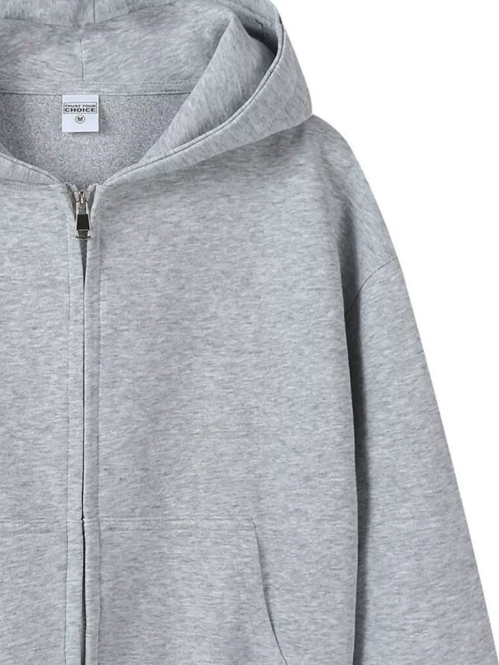 Full Size Casual Zip-Up Long Sleeve Hoodie Plus Size, image 10