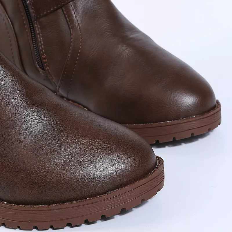 Round Toe Block Heels Boots, image 11