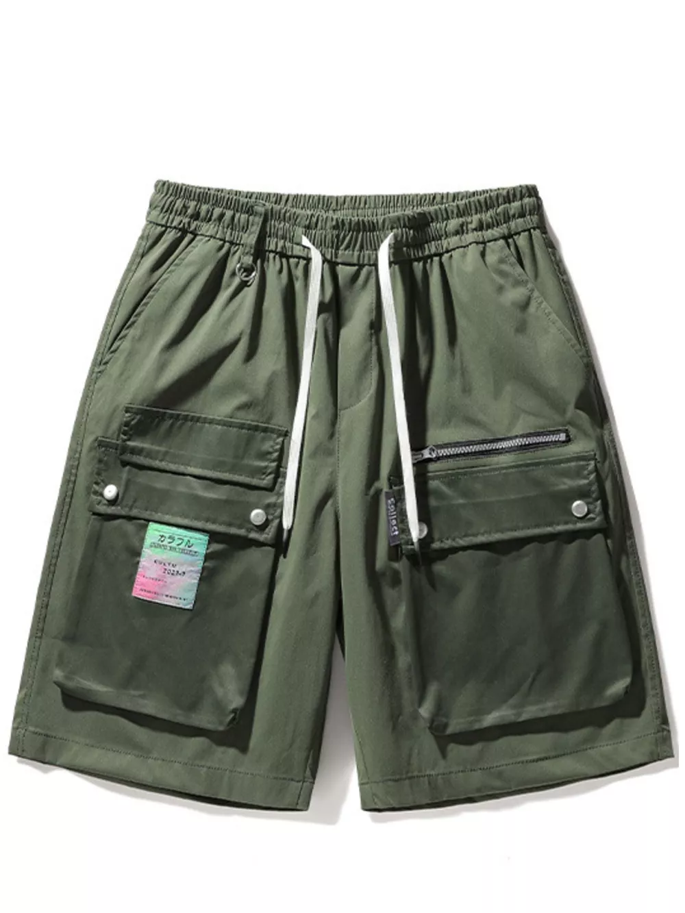 Men's Multi-Pocket Cargo Shorts with Drawstring, image 2