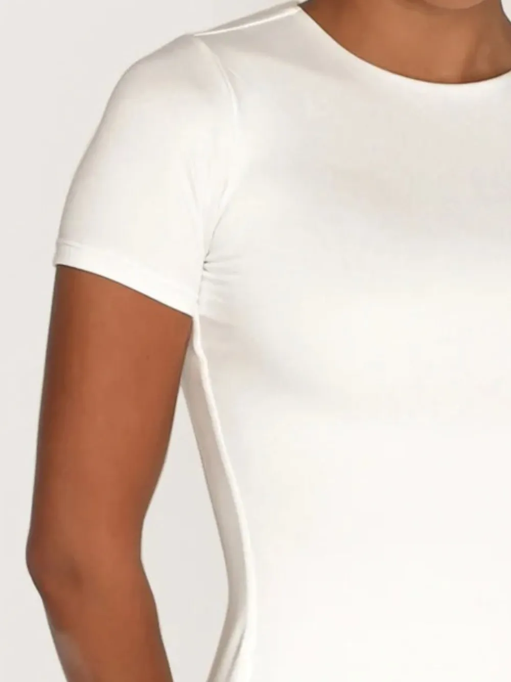 Round Neck Short Sleeve Swim Top, image 16