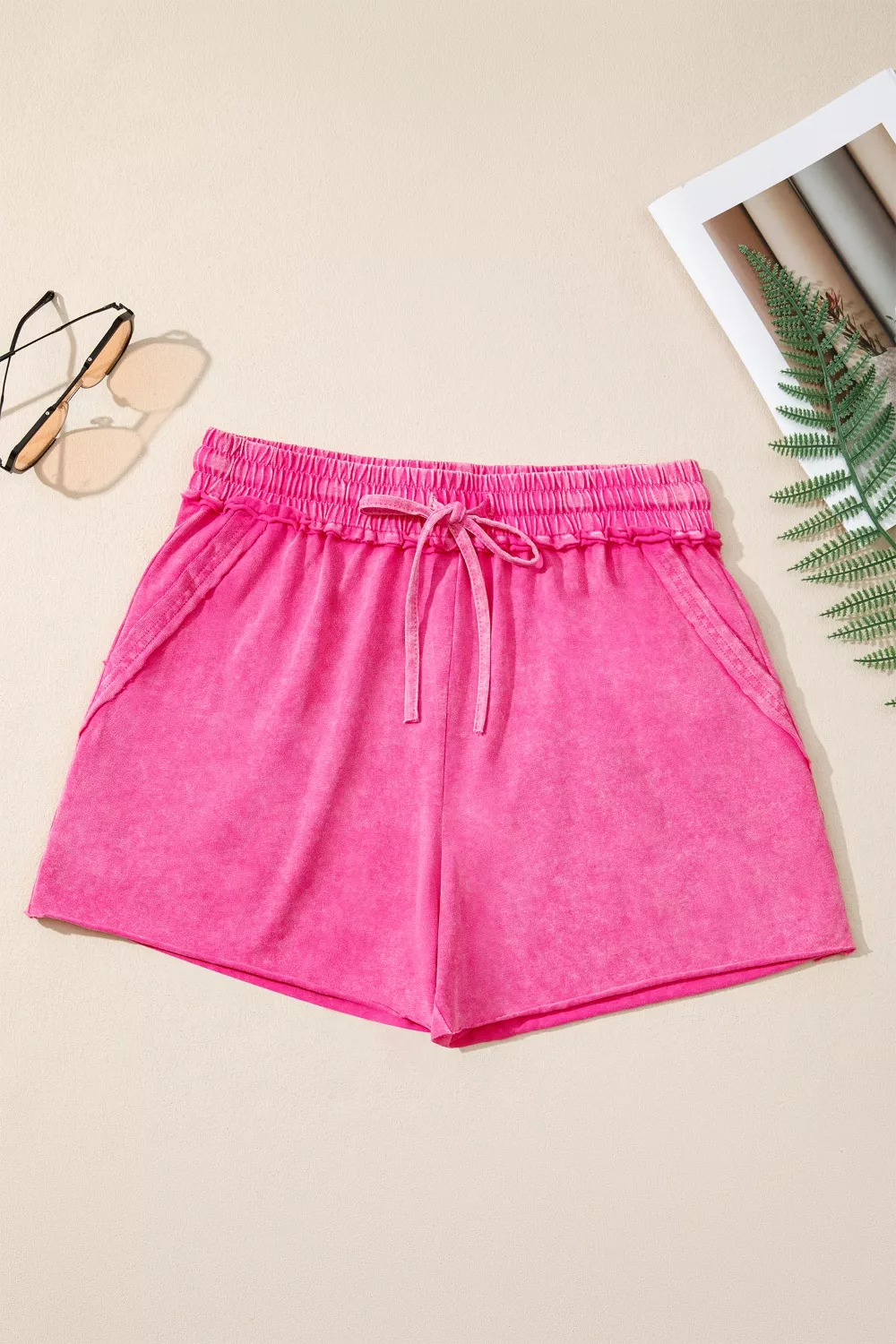 Drawstring Shorts with Pockets, image 4