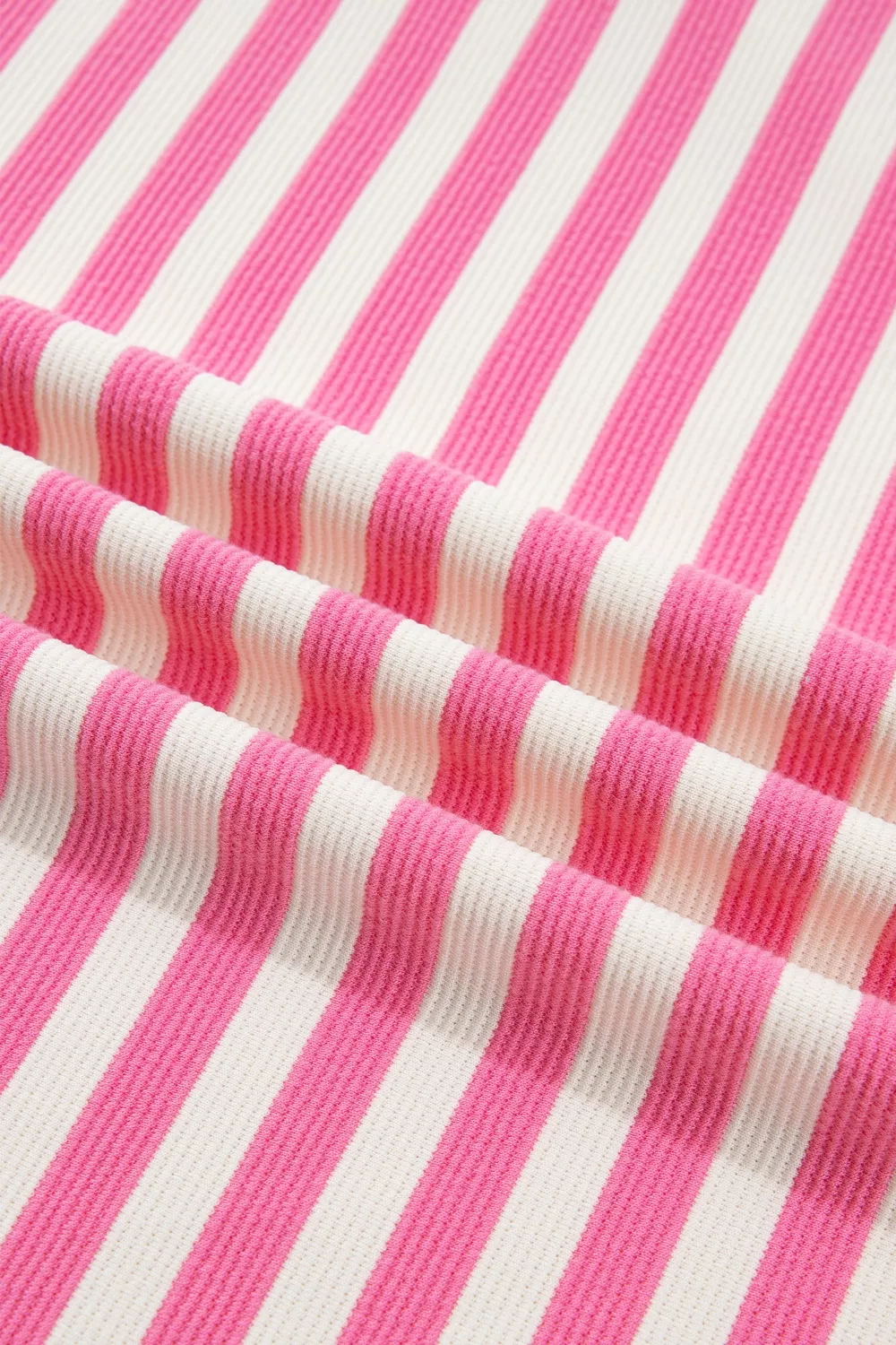 Stripe Contrast Patchwork Short Sleeve Loose Tee, image 8