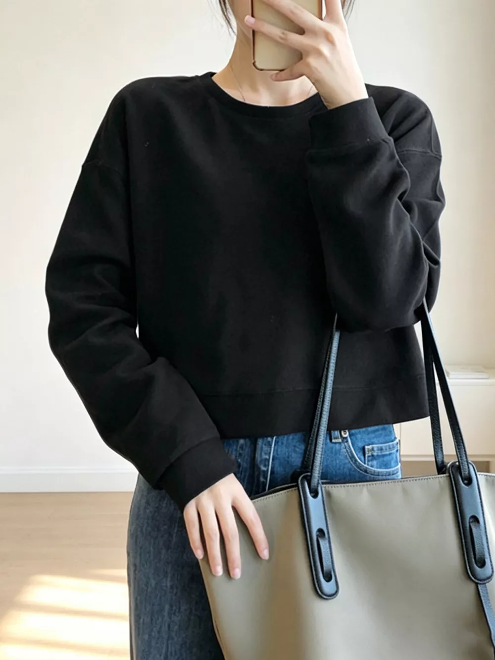 Crew Neck  Drop Shoulder Sweatshirt, image 23