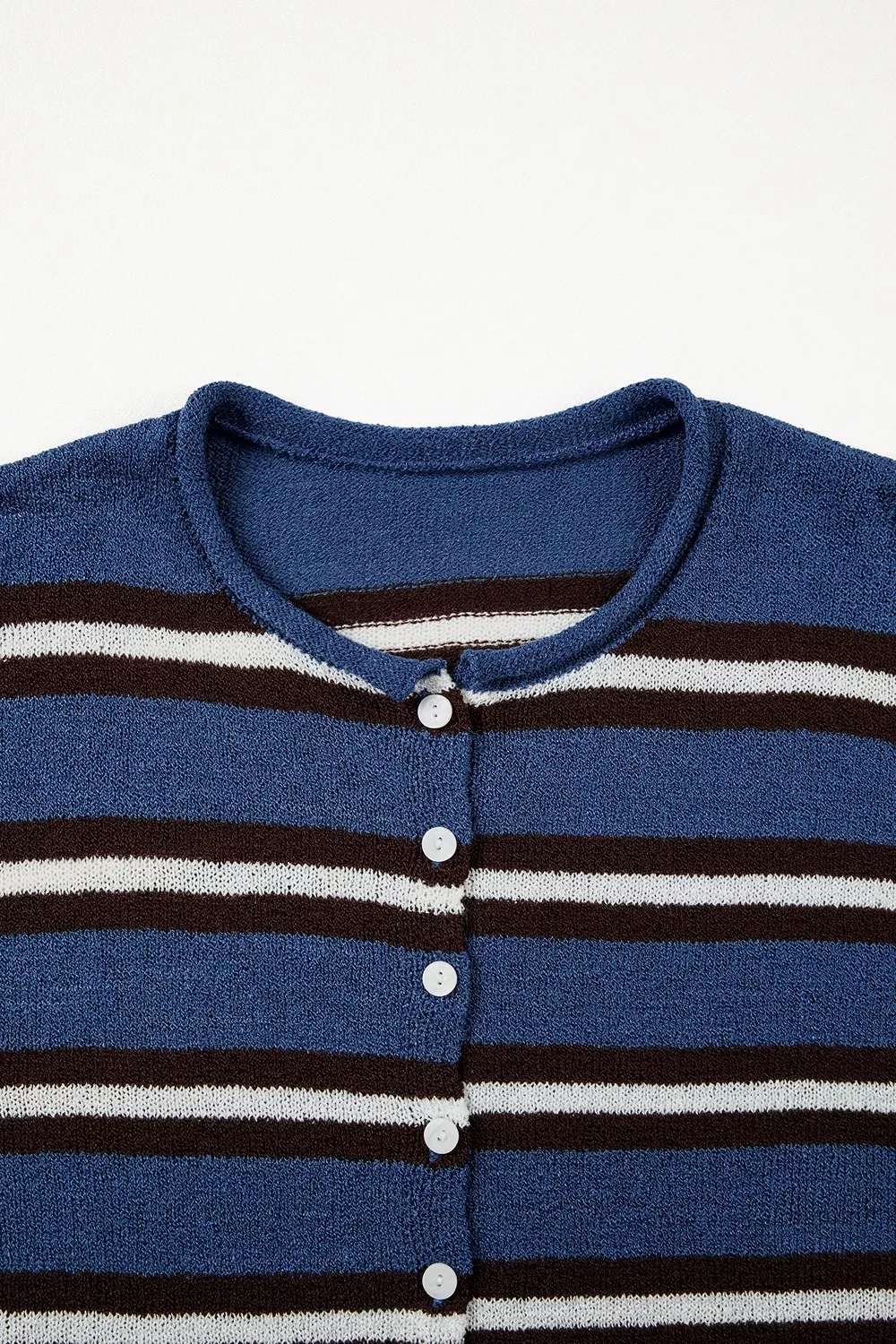 Stripe Striped Drop Shoulder Button Cardigan, image 11