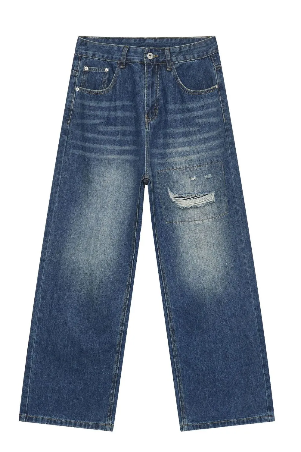 Men's Distressed Jeans with Pockets, image 5