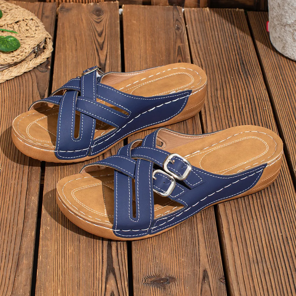 Crisscross Open Toe Platform Sandals, image 4