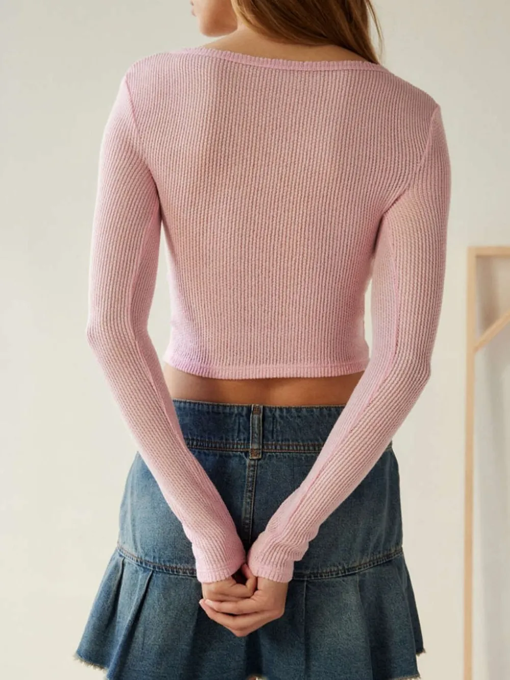 Notched Long Sleeve T-Shirt, image 9