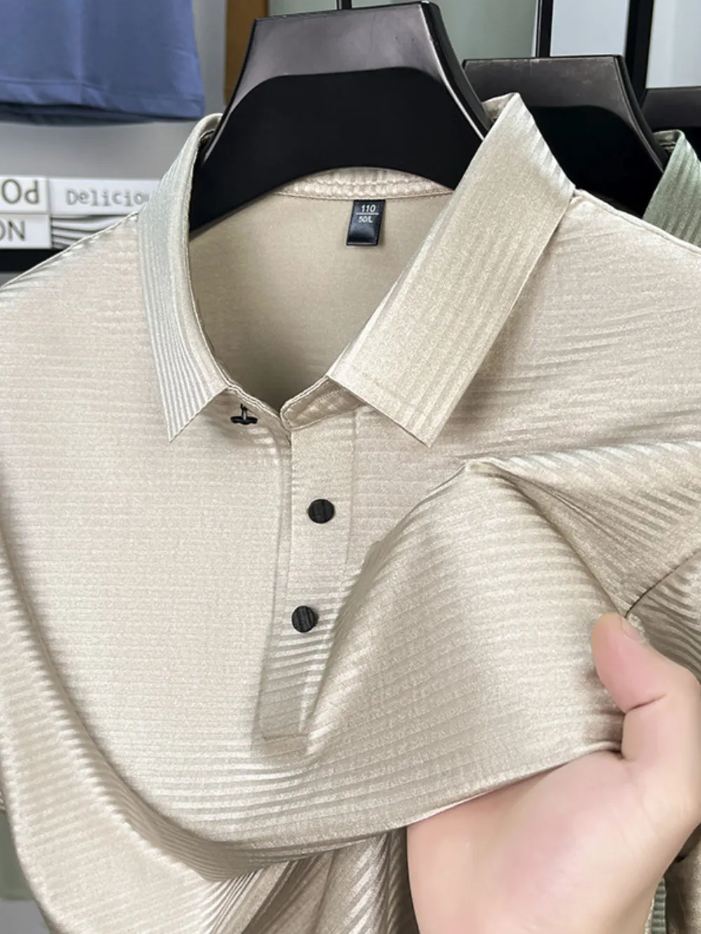 Men's Plus Size Button Detail Short Sleeve Polo