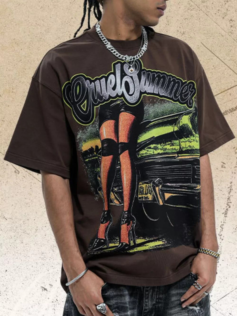 Men's Graphic Round Neck Short Sleeve T-Shirt, image 4