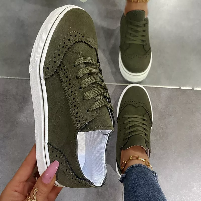 Lace Up Round Toe Sneakers, image 10