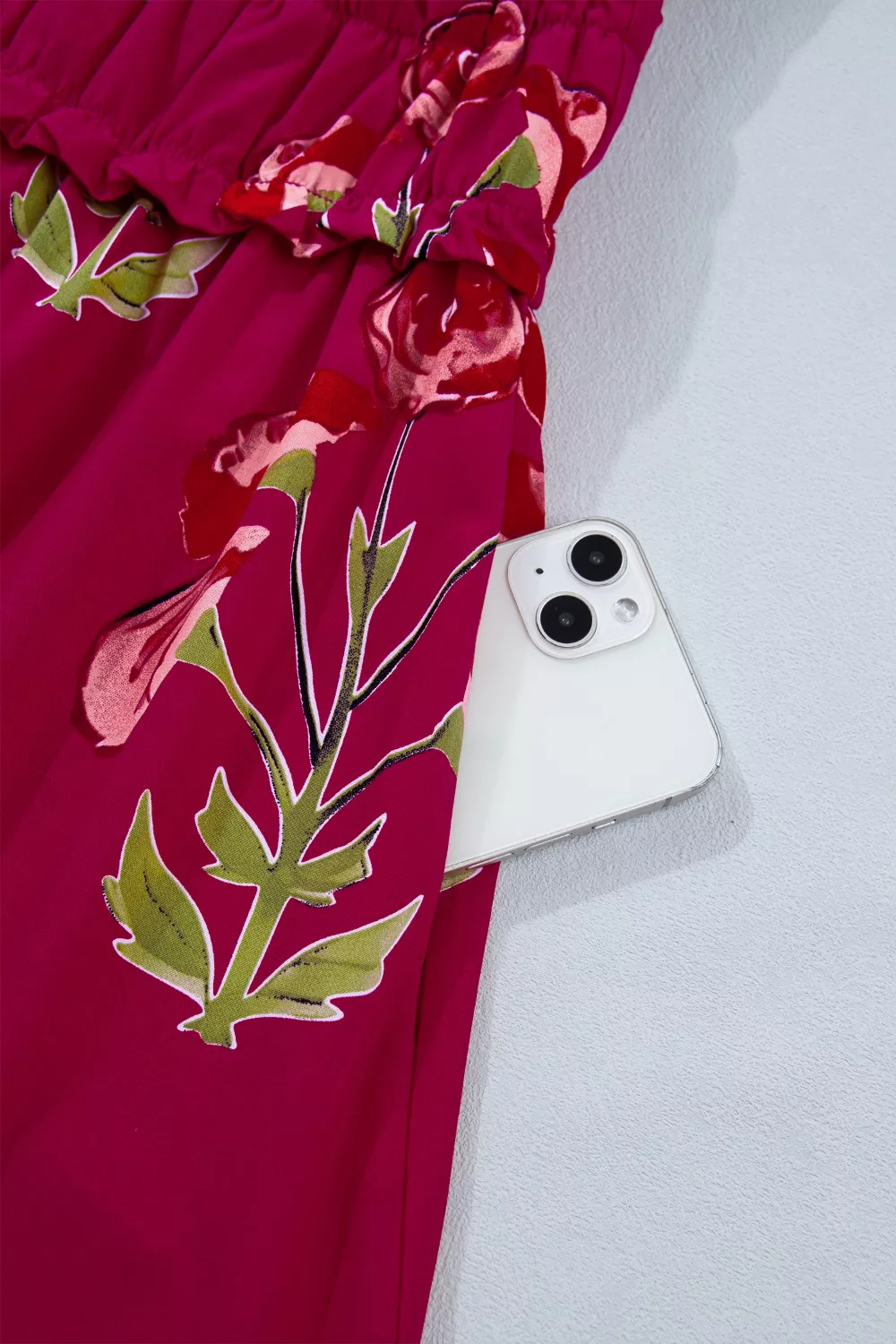 Floral Print Short Sleeve Midi Dress, image 11