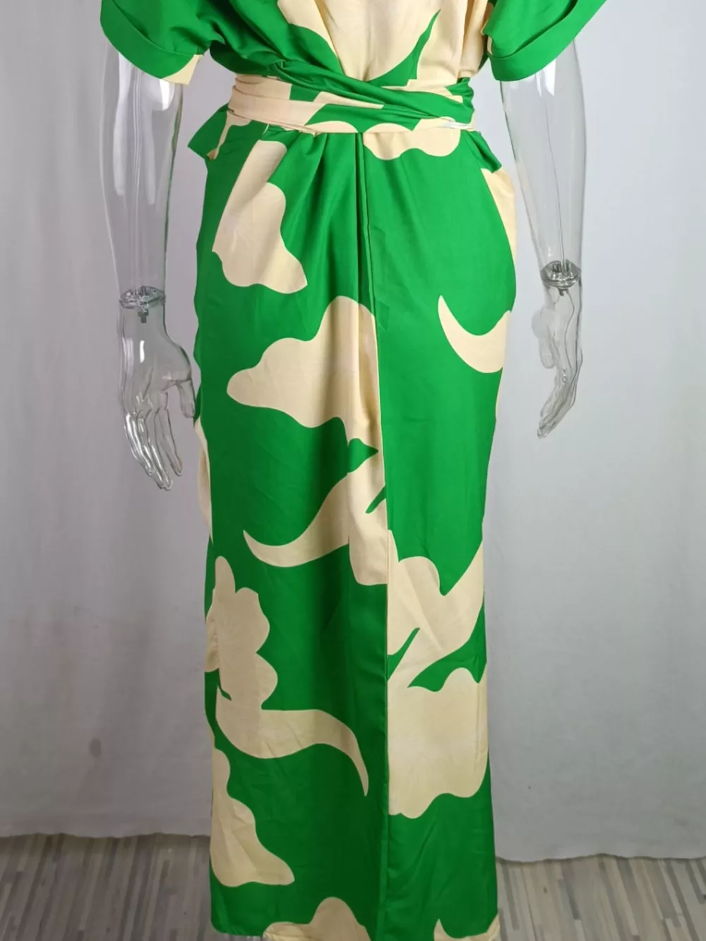 Tie Waist Short Sleeve Shirt Dress, image 3