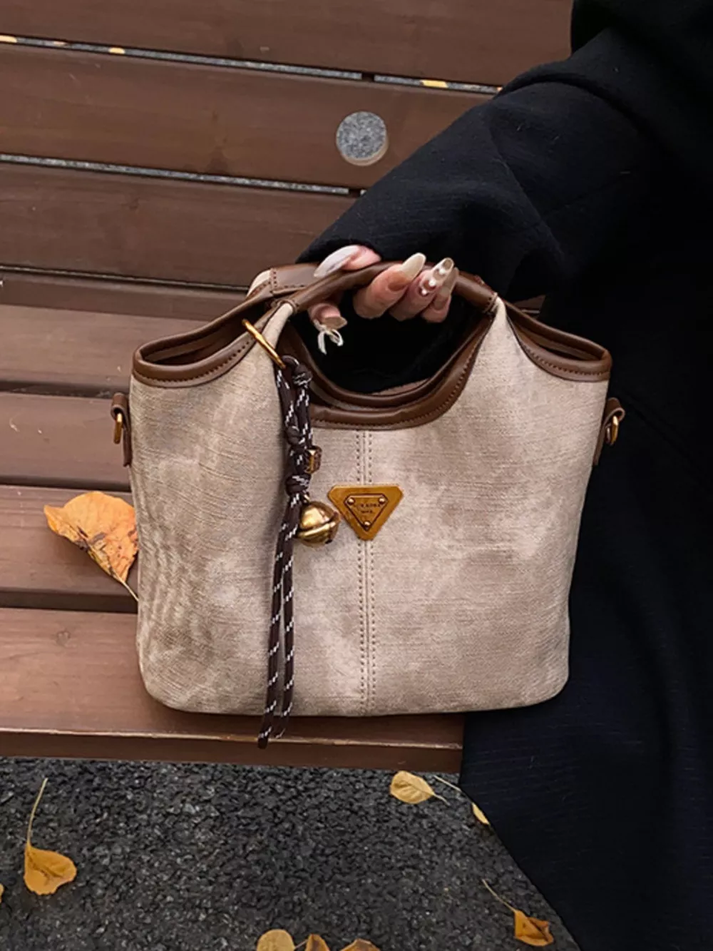 Vintage Leather Crossbody Bag, image 3