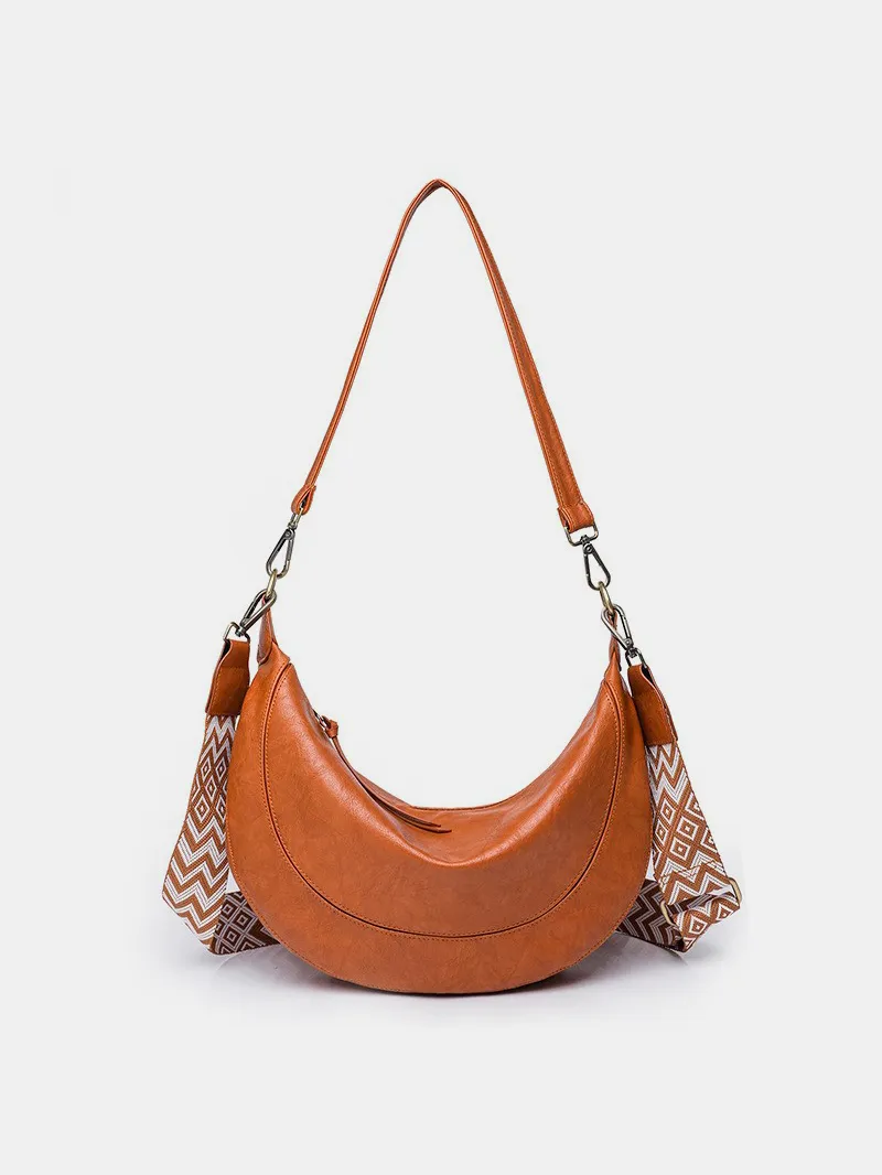 PU Leather Removable Strap Crossbody Bag, image 2