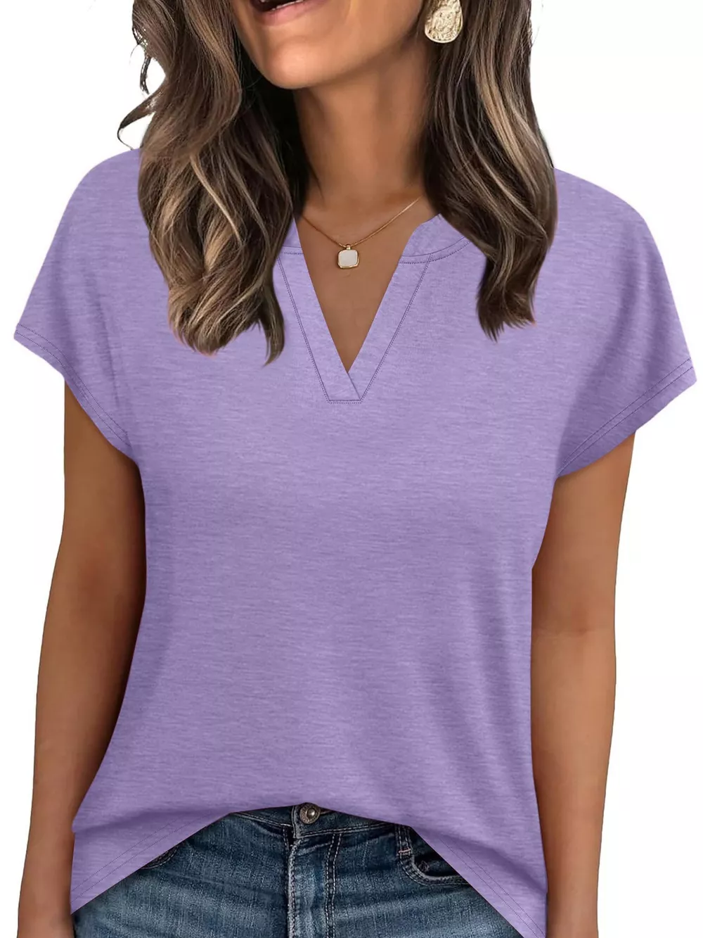 Notched Short Sleeve T-Shirt, image 16