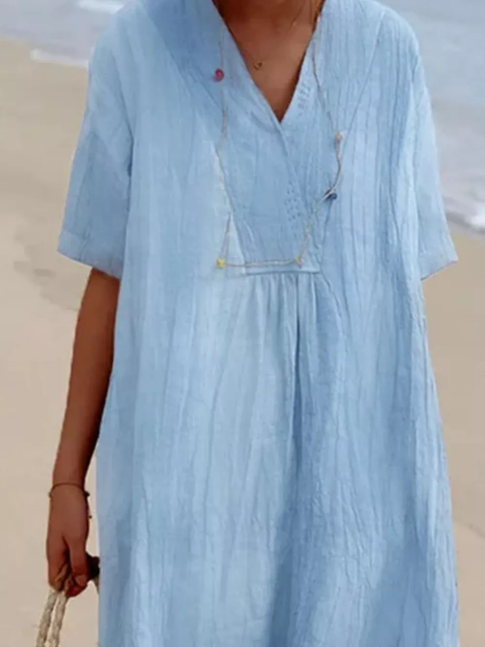 Casual Loose Short Sleeve Midi Dress, image 5