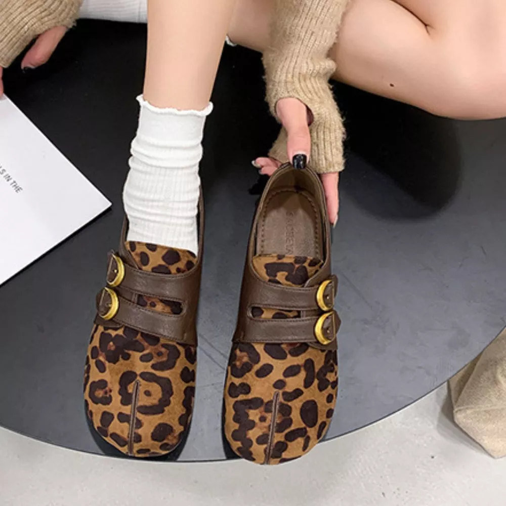 Split Toe Double Buckle Slip-Ons, image 7