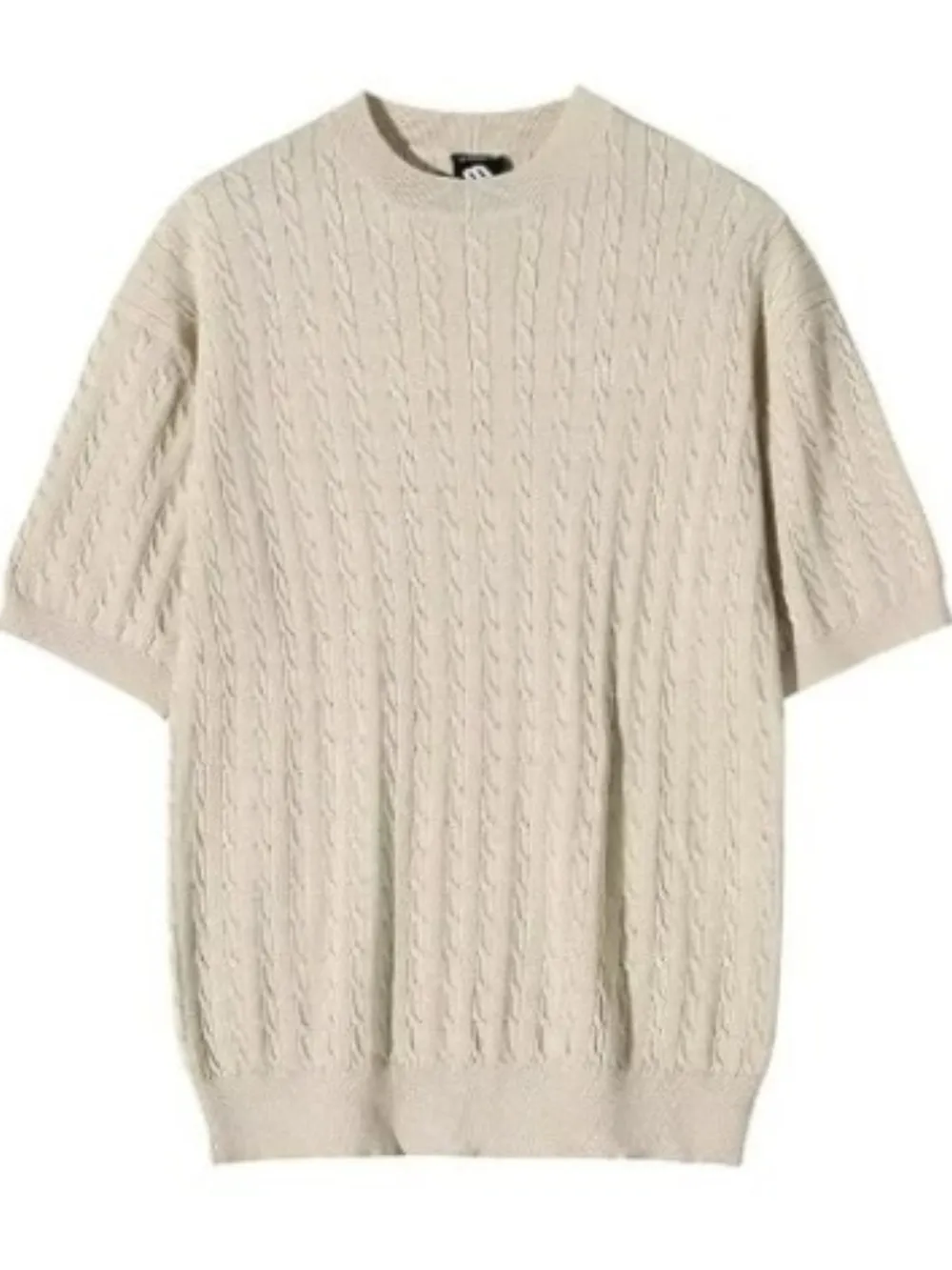 Men's Full Size Round Neck Short Sleeve Knit Top Plus Size, image 4