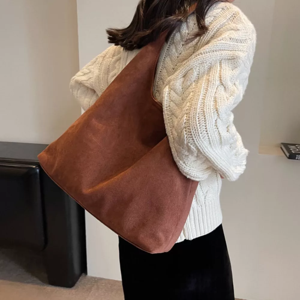 Solid Color Shoulder Bag, image 4