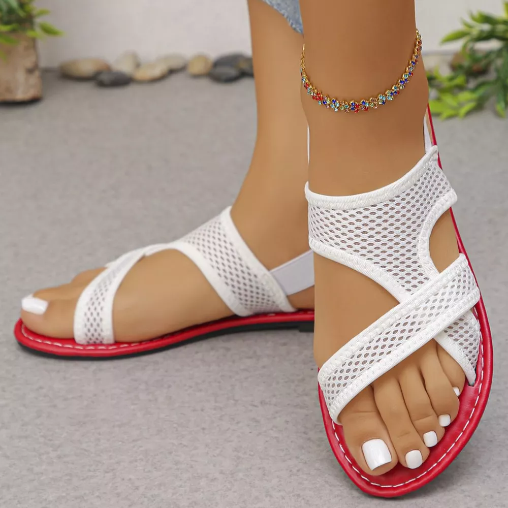 Open Toe Mesh Sandals, image 3