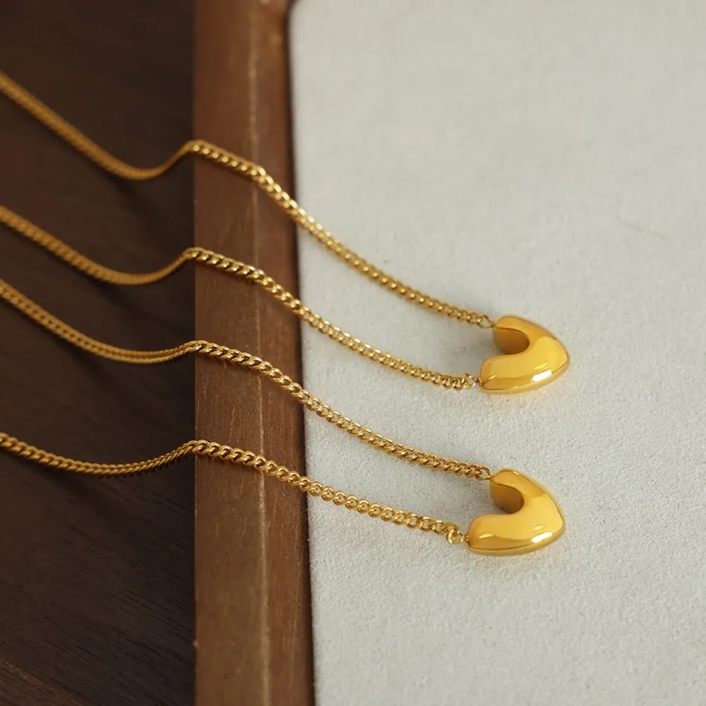 Gold-Plated Heart Pendant Necklace, image 2