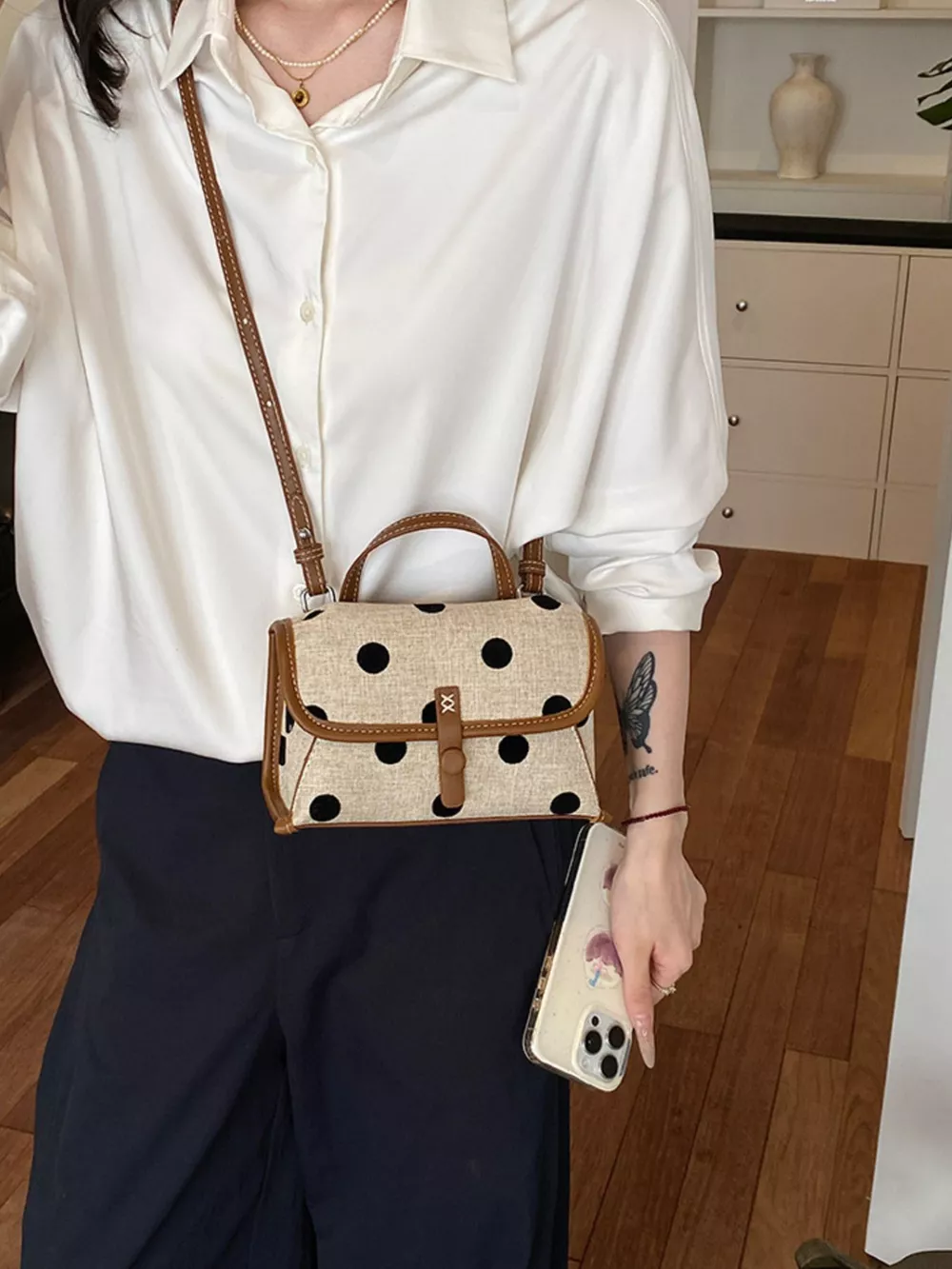 Polka Dot Crossbody Bag, image 4