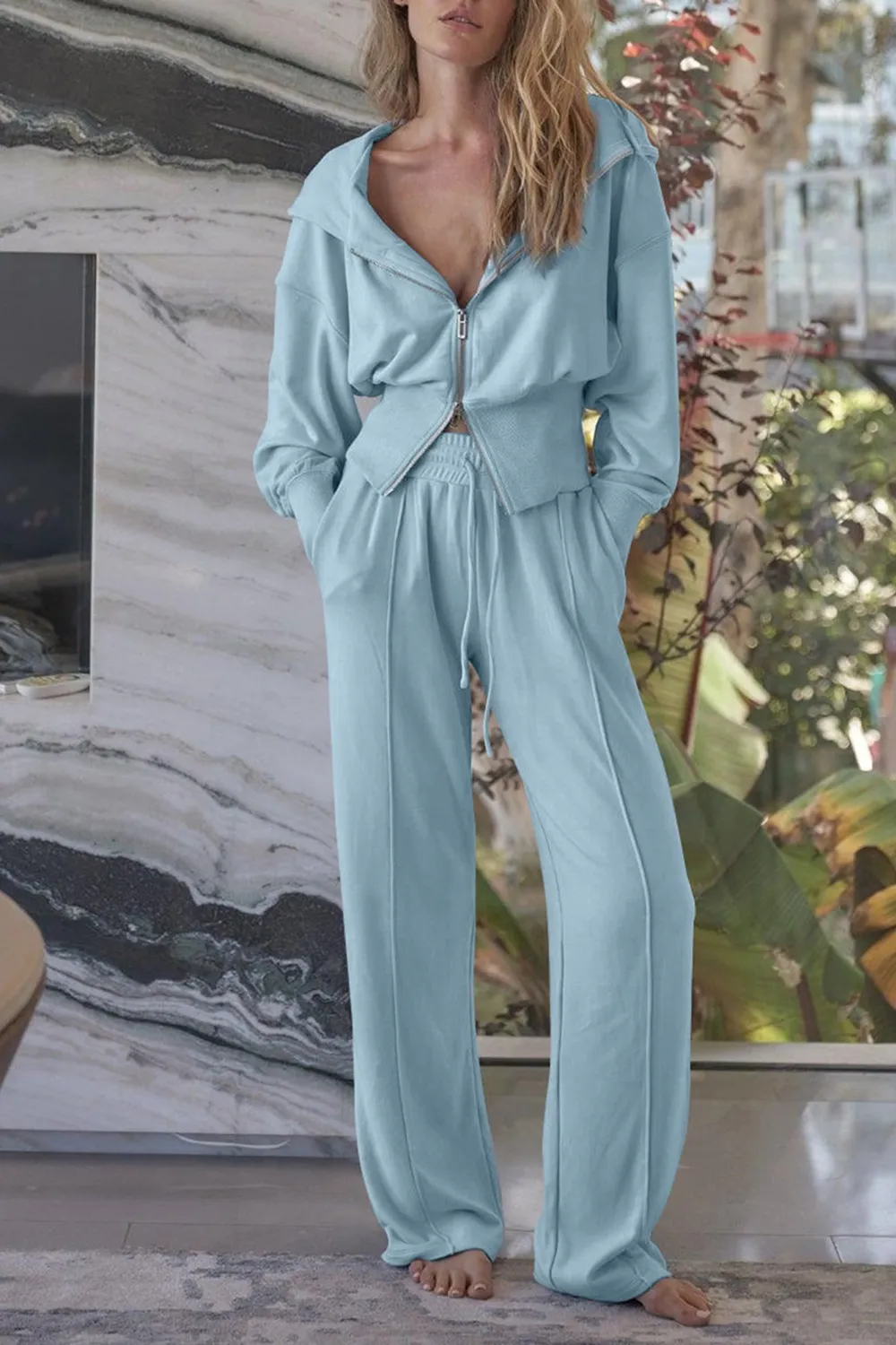 Zip-Up Hoodie and Pants Active Set, image 9
