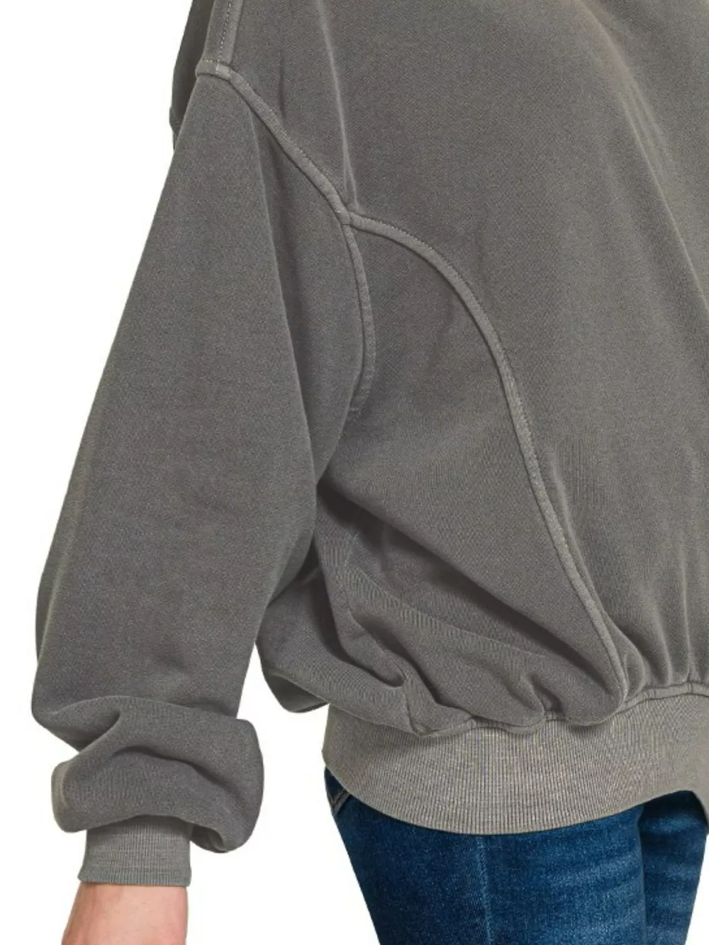 Soft Fleece Pigment Dye Pullover, image 2