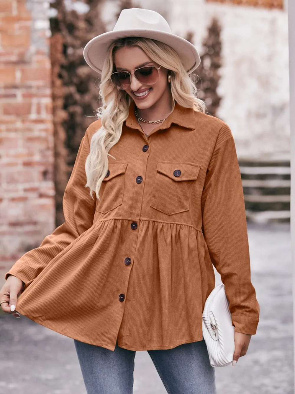 Collared Neck Long Sleeve Shirt, image 9