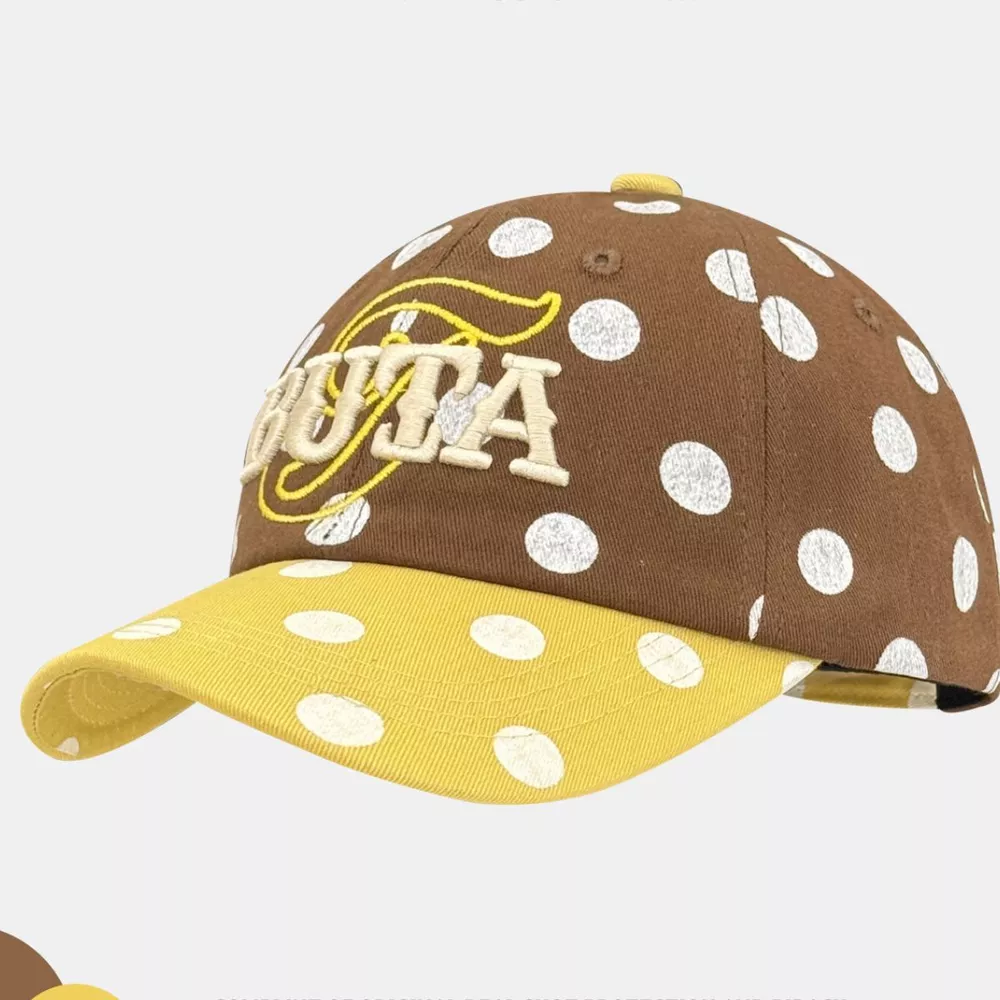 Polka Dot Embroidered Baseball Cap, image 3