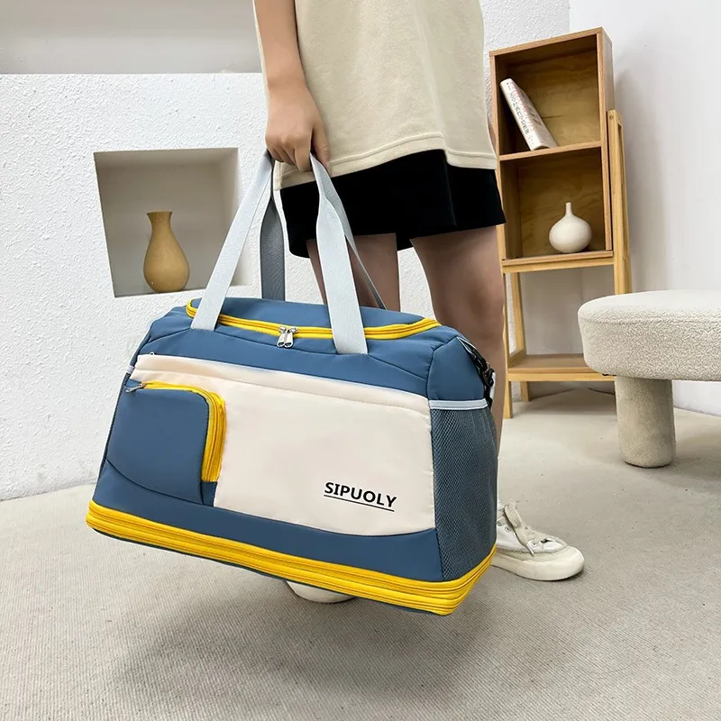Color Block Oxford Cloth Travel Bag, image 2