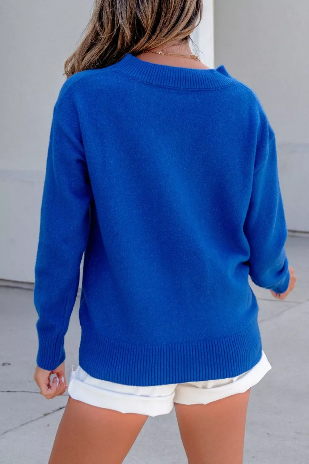 Duck Graphic Drop Shoulder Long Sleeve Sweater, image 7