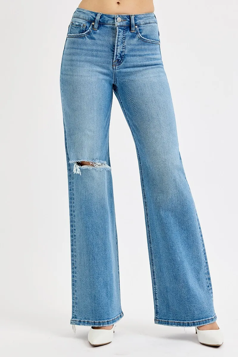 Full Size Distressed Wide Leg Jeans Plus Size, image 3