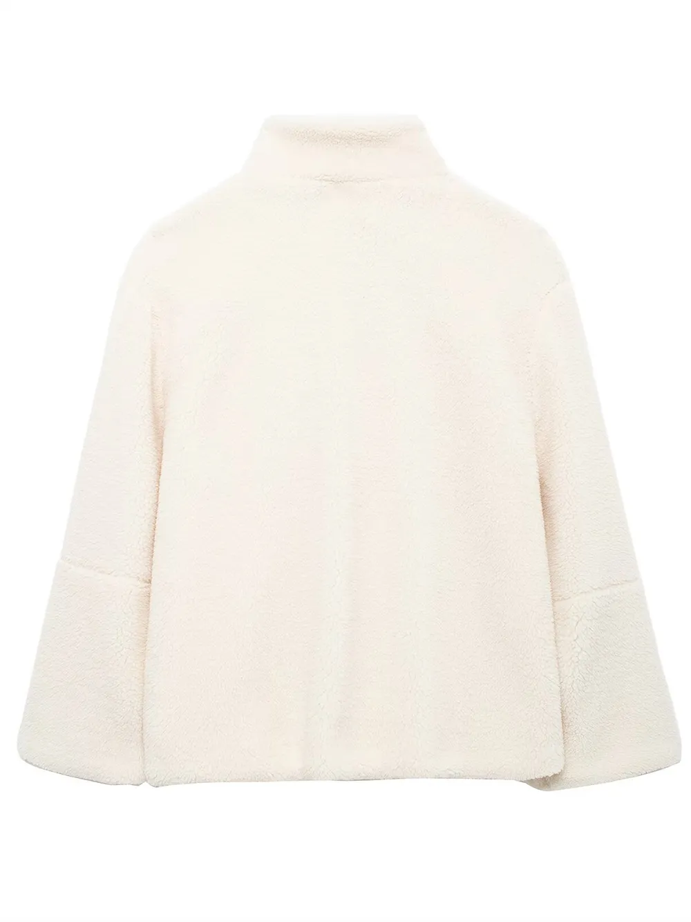 Turtleneck Zip Up Long Sleeve Plush Jacket, image 26