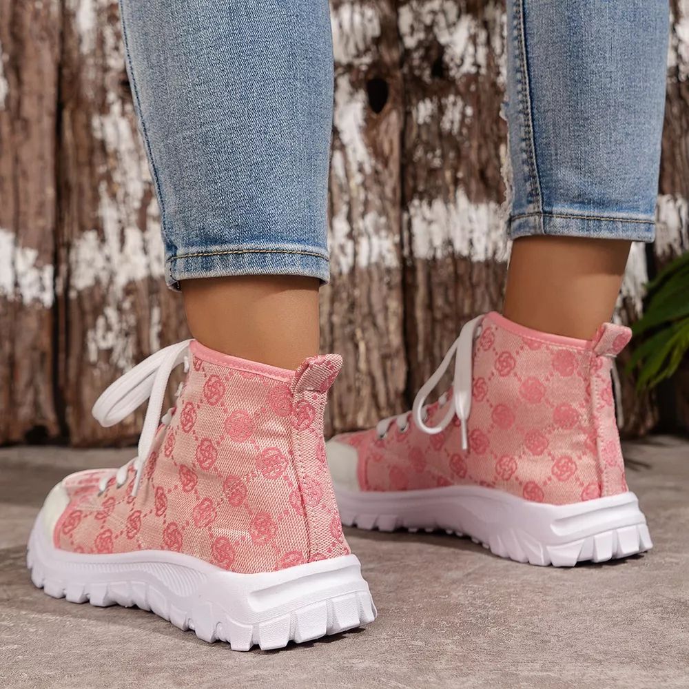 Lace Up Round Toe Sneakers, image 9