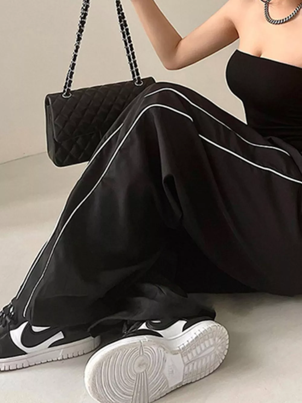 Elastic Waist Wide Leg Pants, image 11