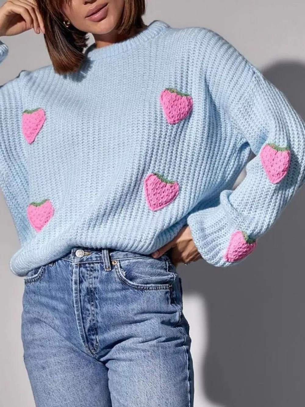 Strawberry Button Down Cardigan, image 7
