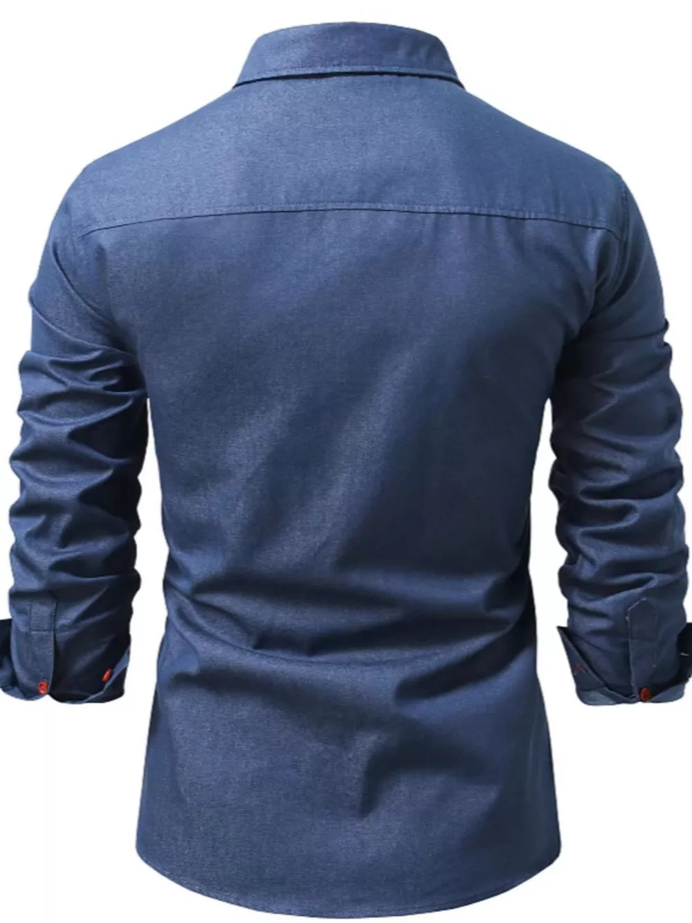 Men's Full Size Casual Long Sleeve Denim Shirt Plus Size, image 3
