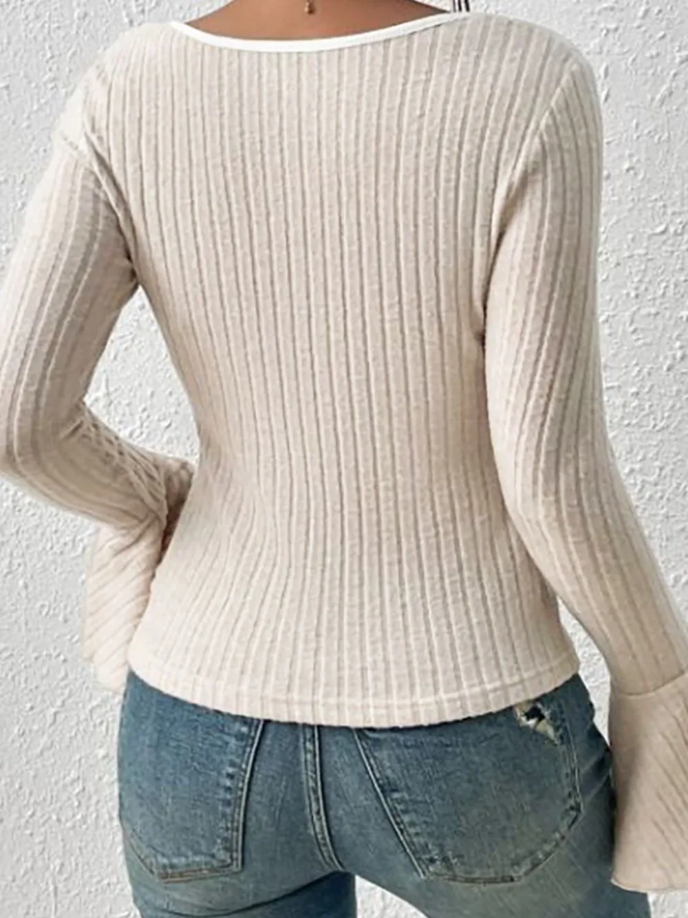 Scoop Neck Long Sleeve T-Shirt, image 6