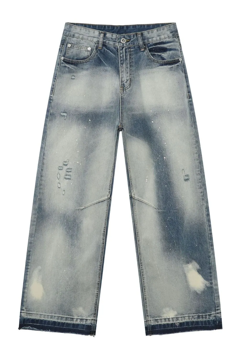 Men's Distressed Wide Leg Jeans, image 5