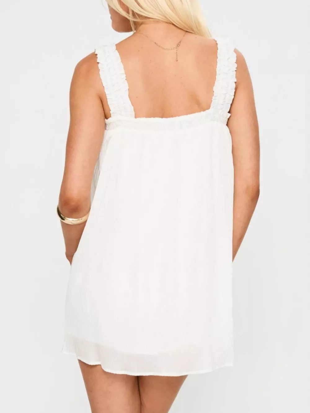 Frill Square Neck Mini Dress, image 4