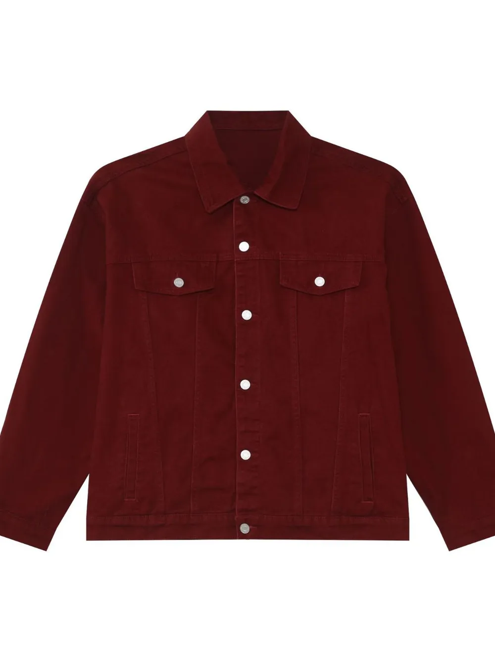 Men's Button Up Dropped Shoulder Denim Jacket, image 5